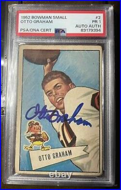 Otto Graham 1952 Bowman Small Auto Browns HOF PSA/DNA Authentic Autograph NFL