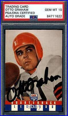 Otto Graham Gem Mint 10 PSA DNA Signed 1991 Quarterback Legends Autograph