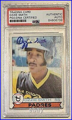 Ozzie Smith Autograph Signed 1979 Topps Rookie Card PSA/DNA The Wizard HOF