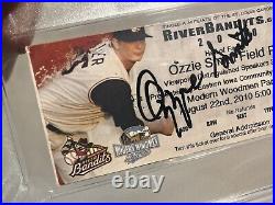 Ozzie Smith Ticket Stub PSA/DNA Authenticated St Louis Cardinals Autographed