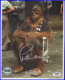 PETER MAYHEW Signed Autographed STAR WARS Chewbacca 8x10 Photo PSA/DNA AC80974