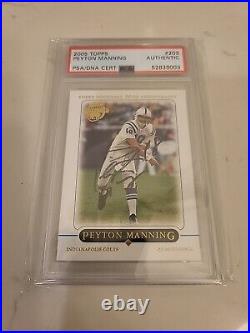 PEYTON MANNING 2005 Topps 50th Anniversary (HARD-SIGNED AUTO) PSA/DNA Certified