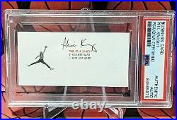 PHIL KNIGHT PSA/DNA Autograph Signed Business Card RARE Michael Jordan Image