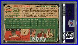 PSA 1 1954 Topps #128 Hank Aaron Auto PSA/DNA Auth Rookie Card Henry Not 1.5 2.5