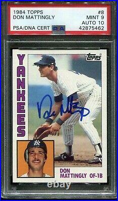 PSA 9 Auto 10 1984 Topps Don Mattingly Rookie Card Signed DNA Autograph Dual Hot