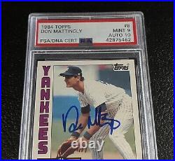 PSA 9 Auto 10 1984 Topps Don Mattingly Rookie Card Signed DNA Autograph Dual Hot