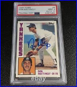 PSA 9 Auto 10 1984 Topps Don Mattingly Rookie Card Signed DNA Autograph Dual Hot