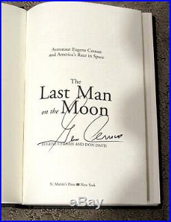 PSA/DNA Apollo 17 astronaut Gene CERNAN book Last Man on the Moon FLAT-SIGNED