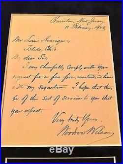 PSA/DNA COA President WOODROW WILSON Scarce Handwritten AUTOGRAPH letter SIGNED