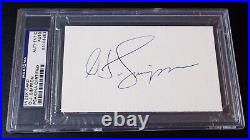 PSA DNA CUT Autograph OJ Simpson Auto O. J. Simpson Signed (cracks on case edges)