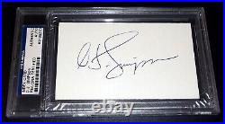 PSA DNA CUT Autograph OJ Simpson Auto O. J. Simpson Signed (cracks on case edges)