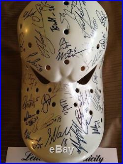 PSA/DNA Certified 1993-1995 Anaheim Ducks Complete Team Autographed Hockey Mask