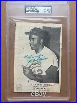PSA/DNA Certified Slabbed Jackie Robinson autographed on Hall Of Fame photograph
