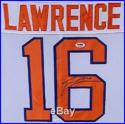 PSA/DNA Clemson #16 TREVOR LAWRENCE Signed Autographed FRAMED Jersey NATL CHAMPS