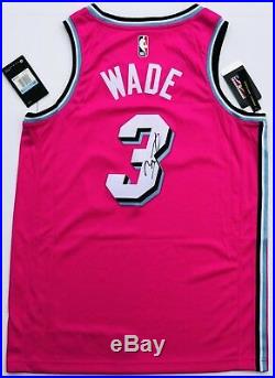 PSA/DNA Heat DWYANE WADE Signed Autographed VICE CITY Sunset Basketball Jersey