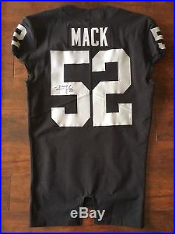 PSA/DNA autographed Oakland / Las Vegas Raiders Khalil Mack Nike Game Jersey