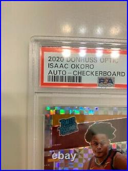 PSA Regrade Isaac Okoro #155 2020-21 CHECKERBOARD AUTO #1/1 PSA 8