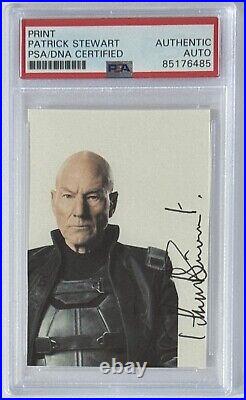 Patrick Stewart SIGNED X-Men Professor Xavier Print Photo PSA DNA COA Autograph