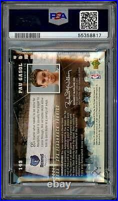 Pau Gasol Card 2004-05 SPx Signed Jersey #149 (pop 2) PSA 9