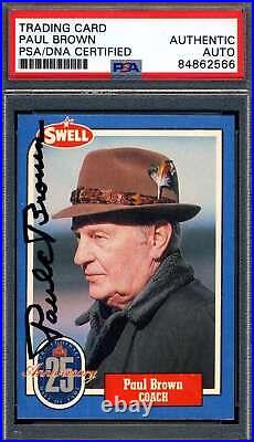 Paul Brown PSA DNA Signed 1988 Swell Autograph