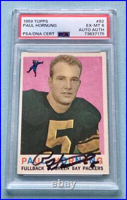Paul Hornung 1959 Topps Signature Signed Autograph AUTO PSA/DNA 6 POP 1 Packers