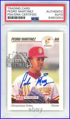 Pedro Martinez 1992 Skybox Autograph Autograph Rookie Card #5 PSA/DNA