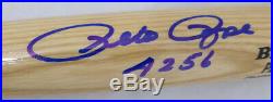 Pete Rose Autographed Signed Blonde Rawlings Bat Reds 4256 Psa/dna 73379