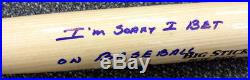 Pete Rose Autographed Signed Rawlings Bat Reds I'm Sorry I Bet On Psa/dna 64922