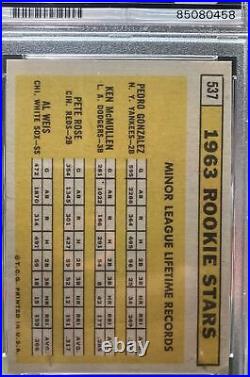 Pete Rose Hand Signed #537 Rookie? PSA /DNA? Auto Grade 10