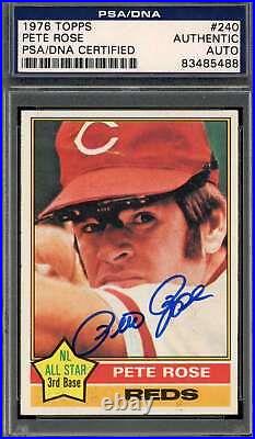 Pete Rose PSA DNA Signed 1976 Topps Autograph