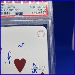 Phil Hellmuth Signed Ace Of Hearts Binion's Poker Playing Card PSA/DNA Autograph