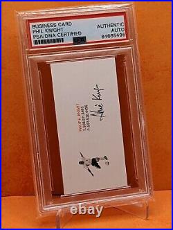 Phil Knight Nike PSA/DNA Autograph Signed Business Card NIKE MOVIE AIR
