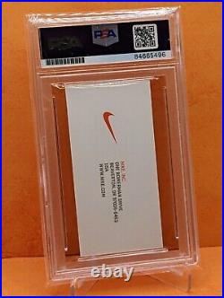 Phil Knight Nike PSA/DNA Autograph Signed Business Card NIKE MOVIE AIR