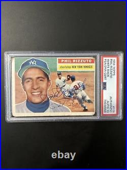 Phil Rizzuto Gem Mint 10 PSA DNA Signed 1956 Topps Autograph Yankees Authentic