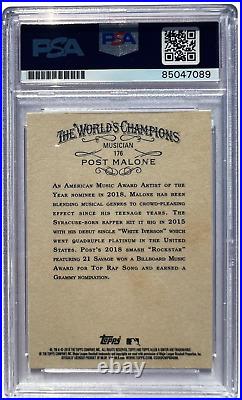 Post Malone Signed 2019 Topps Allen & Ginter Card #176 Psa/dna Auto 10