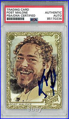 Post Malone Signed Autograph Slabbed 2019 Topps Allen & Ginter Card PSA DNA