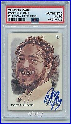 Post Malone Signed Autographed 2019 Topps Allen & Ginter Card #176 Psa/Dna Posty