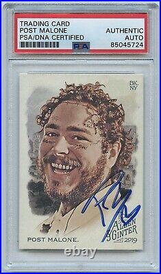 Post Malone Signed Autographed 2019 Topps Allen & Ginter Card #176 Psa/Dna Posty