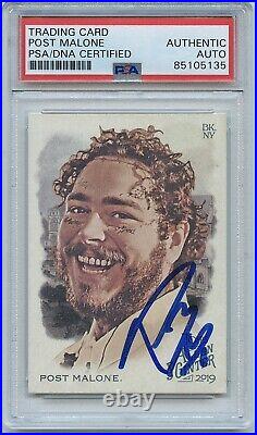 Post Malone Signed Autographed 2019 Topps Allen & Ginter Card #176 Psa/Dna Posty