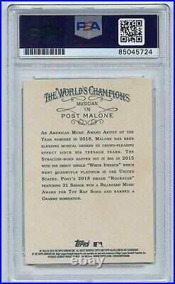 Post Malone Signed Autographed 2019 Topps Allen & Ginter Card #176 Psa/Dna Posty