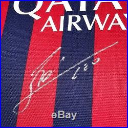 Premium Framed Lionel Messi Autographed / Signed Barcelona Jersey PSA/DNA COA