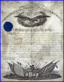 President Abraham Lincoln Signed Autographed 1863 Appointment Document PSA/DNA