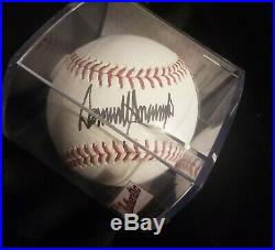 President Donald Trump Signed Autographed Full Name ROMLB Baseball PSA/DNA COA