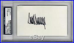 President Donald Trump signed 3x5 index card PSA/DNA early signature