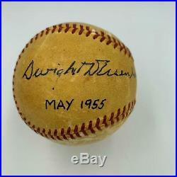 President Dwight D. Eisenhower Single Signed American League Baseball PSA DNA