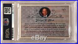 President George W. Bush Signed Auto Custom Cut #'d 1/1 Trading Card PSA/DNA