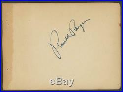 President RONALD REAGAN signed album page PSA/DNA certified Autograph LOA