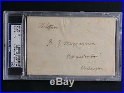 President Thomas Jefferson Psa/dna Certified Signed Encapsulated Autograph Page