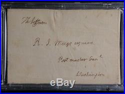 President Thomas Jefferson Psa/dna Certified Signed Encapsulated Autograph Page