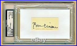President William Bill Jefferson Clinton autograph Auto Encapsulated Cut PSA/DNA